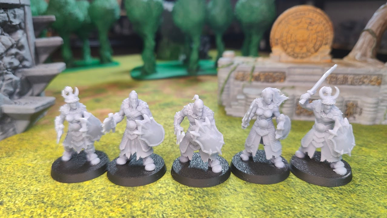 Astarii Dynasty Mountains Tribes with Weapon and Shield