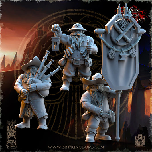Dwarven Kingdoms Miners Command Group