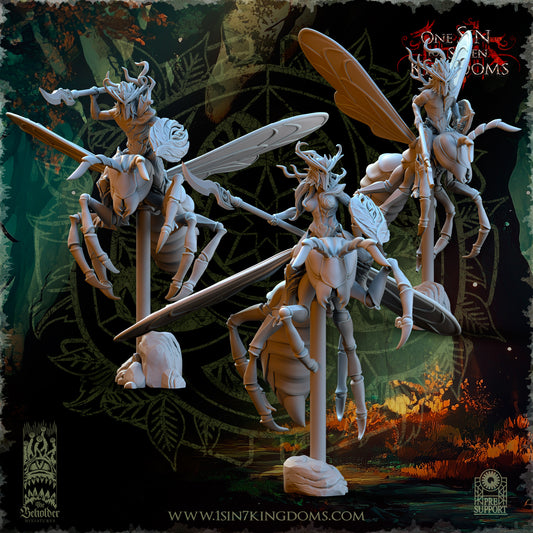 Evergreen Elves Spirits of the Forest Riders with Lances