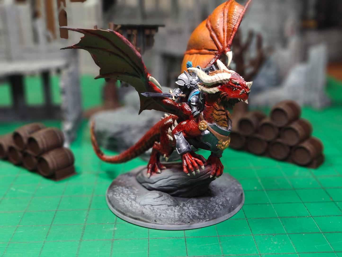 Trym Drakesong, Stormwolf Warlord on Dragon with Sword