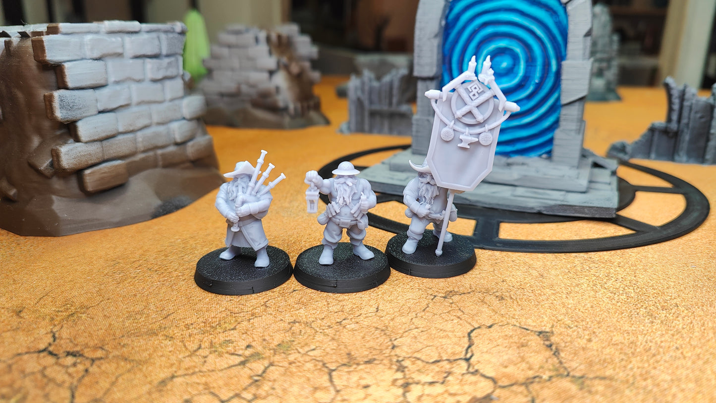 Dwarven Kingdoms Miners Command Group