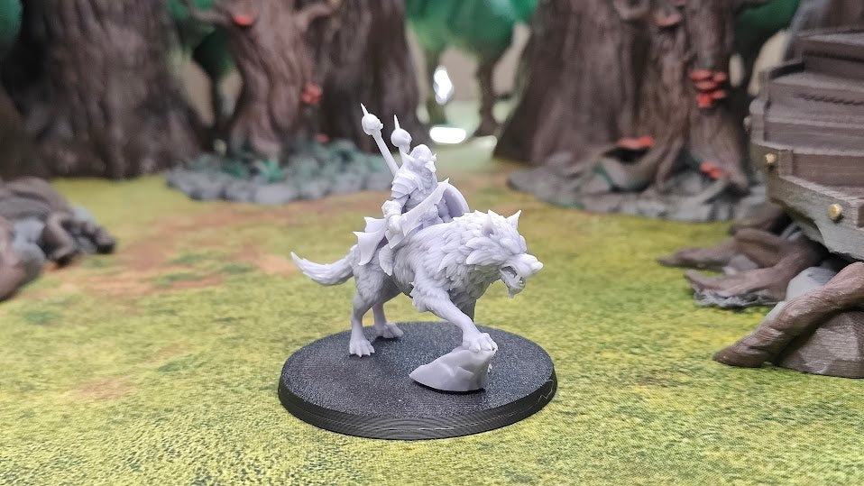 Mortus, The Black Horde Goblins Warlord on Wolf
