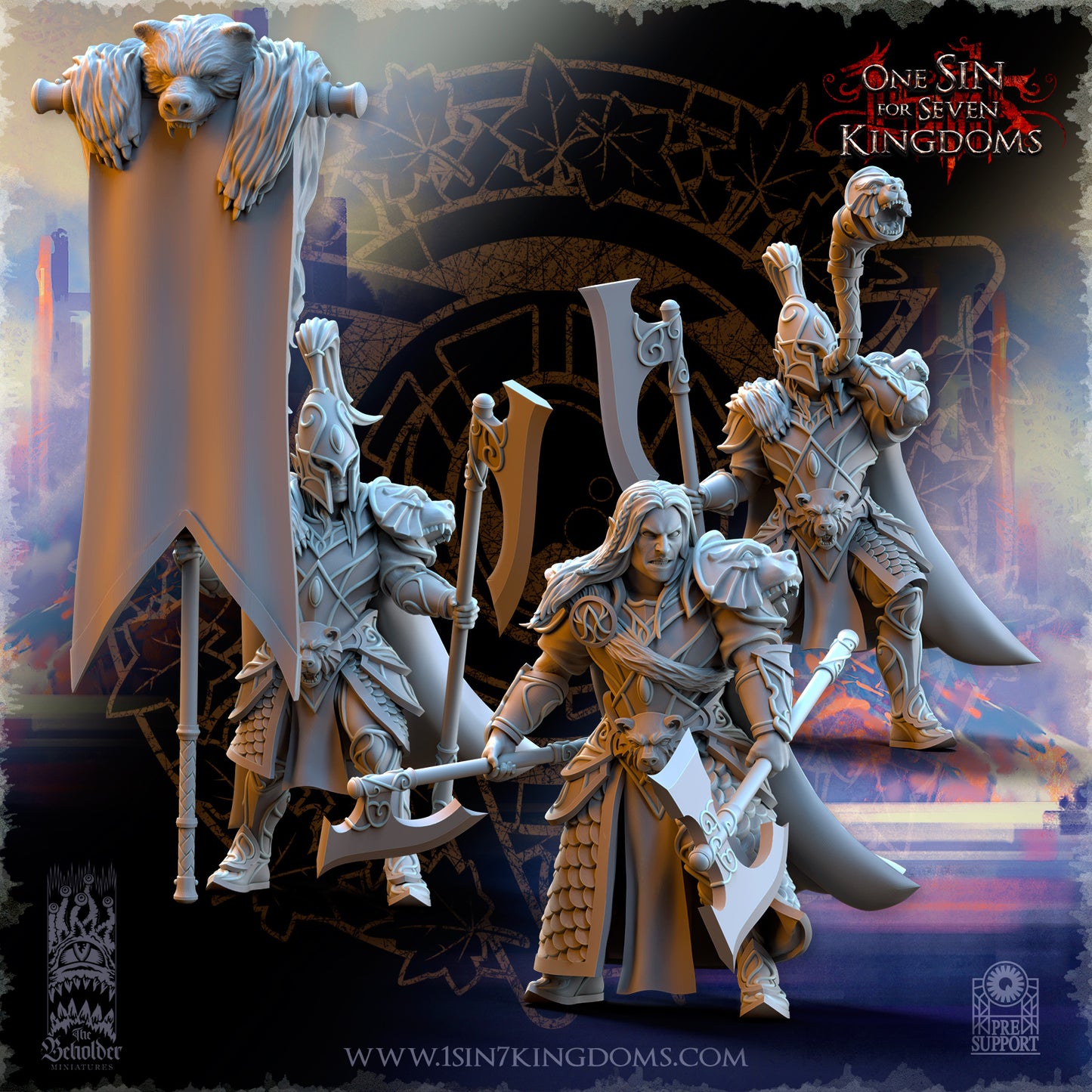 Silvermoor Elves Bear Guardians Command Group