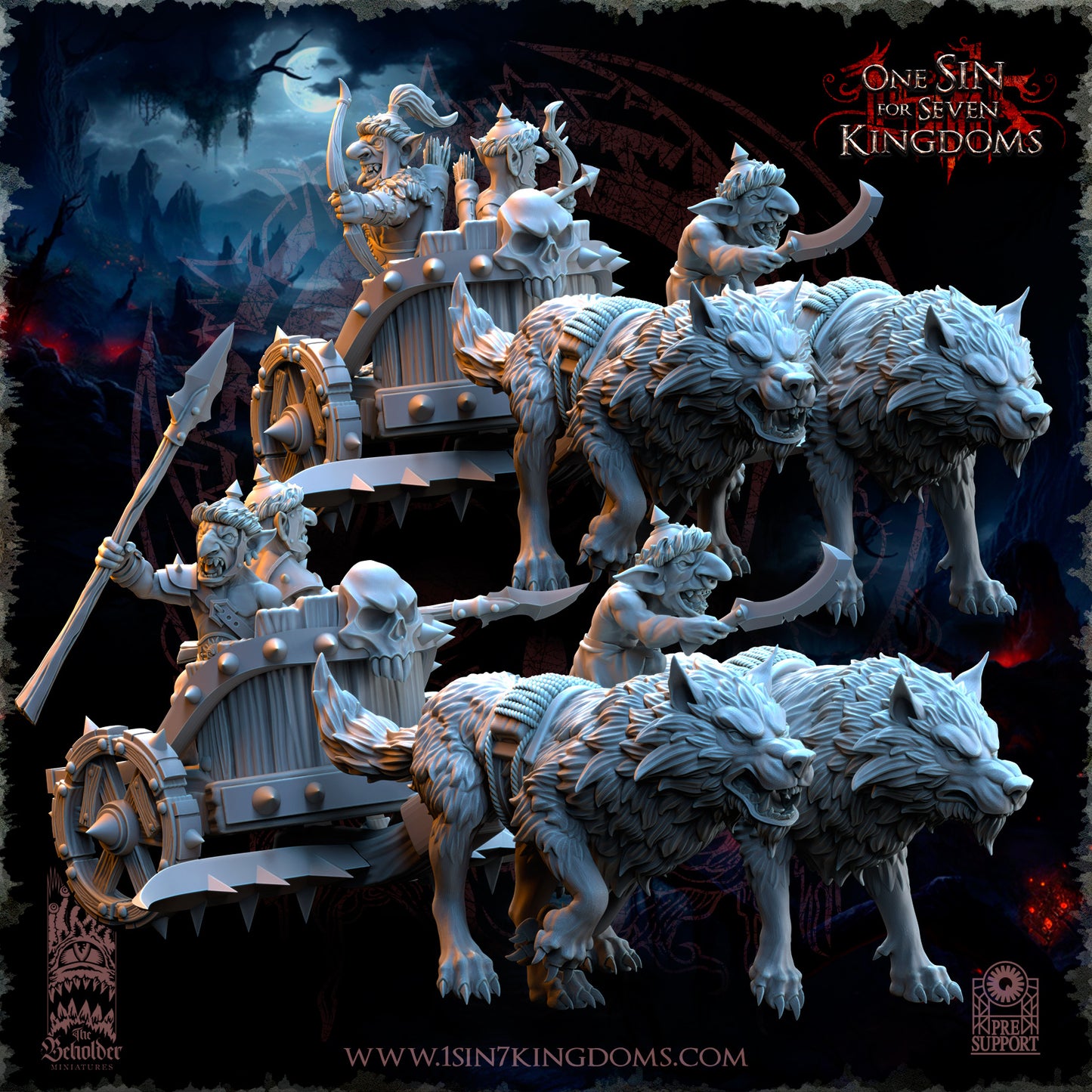 The Black Horde Goblins War Chariot with Lancers and Archers